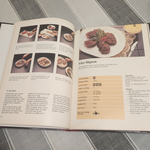 2 Microwave Cookbooks - Poultry & Beef - Vintage 1987 - Hardcover - Picture 6 of 13